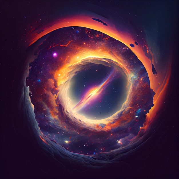 Black hole in the center of a galaxy generative ai