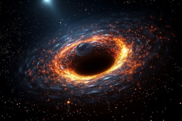 a black hole in the center of a galaxy