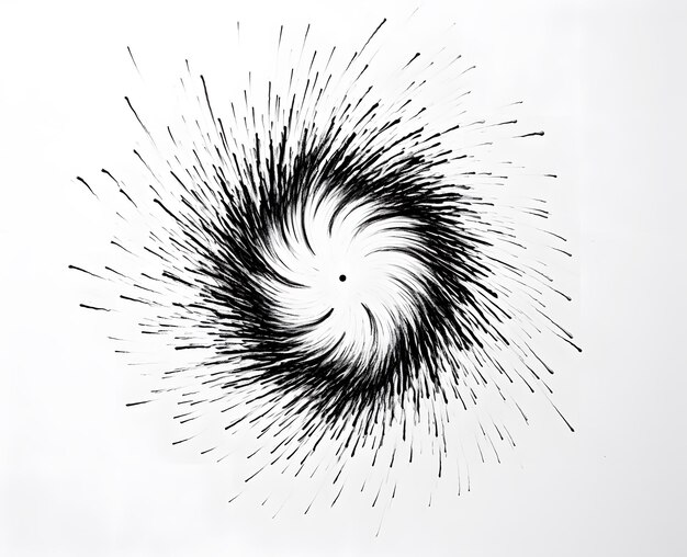 black hole design spiral particles isolated swirl vector ink circle whorl attractor