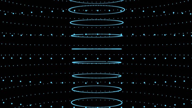 Photo black hole diaphragm, dotted 3d rendering