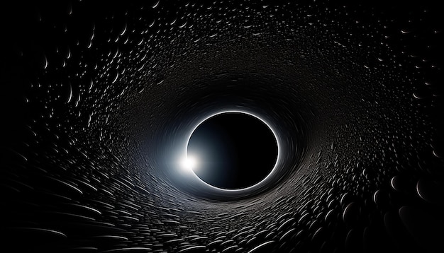 Photo a black hole digital black hole in space illustration