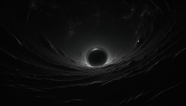 A black hole Digital black hole in space illustration