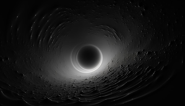 A black hole Digital black hole in space illustration