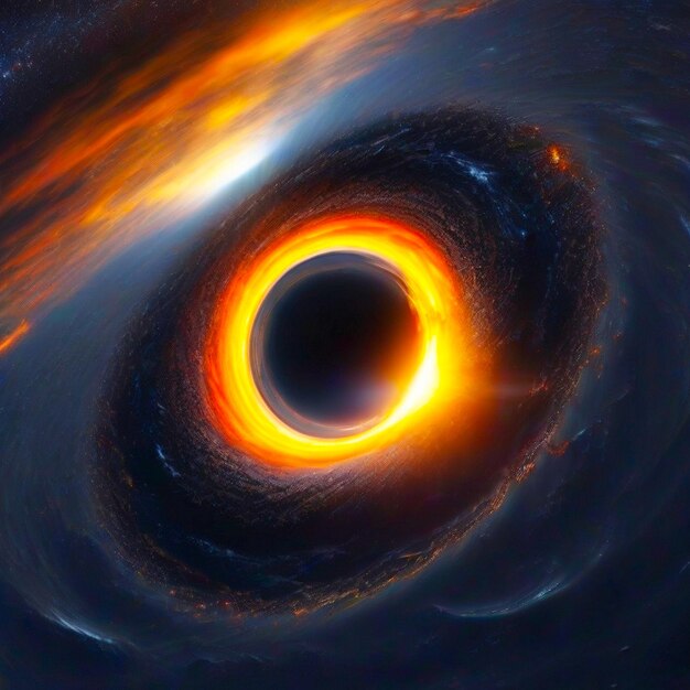 Black hole and a disk of glowing plasma