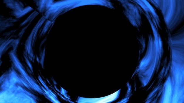 Photo black hole in space abstract digital backdrop