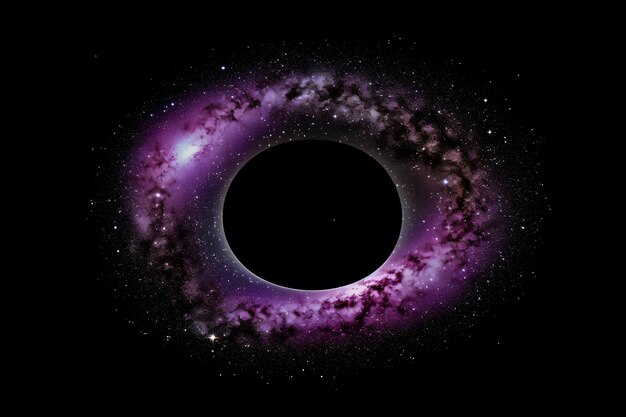 Photo black hole in space neural network ai generated