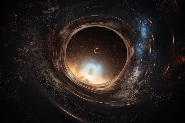 Black hole surrounded by swirling vortex of time and space