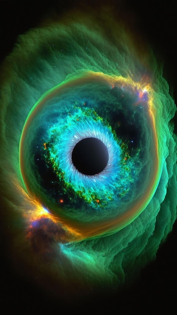 Black hole wallpaper, colorful black role, wallpaper galaxy