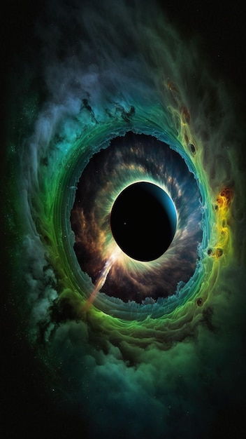 Black hole wallpaper, colorful black role, wallpaper galaxy