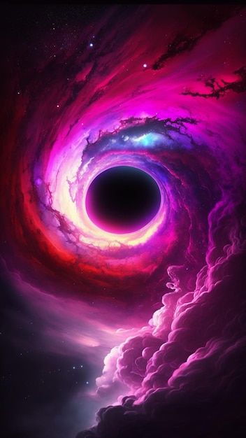 Black hole wallpaper, colorful black role, wallpaper galaxy