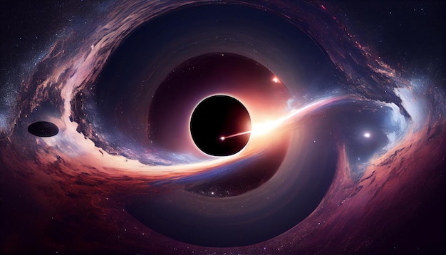 Черная дыра с туманностью в центре и туманностью в центре