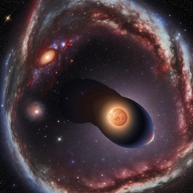 太陽がある星を持つブラックホール