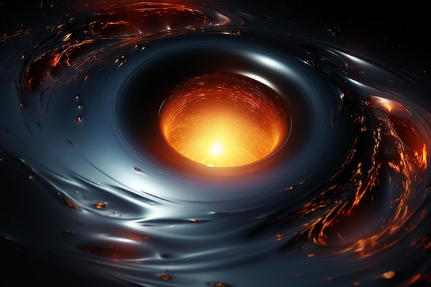 Фото Черная дыра червоточина гравитация в пространстве галактики сила гравитации метеорита глубоко