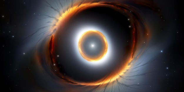 블랙홀: 외계의 신비한 물체 추상 우주 벽지 AI 생성