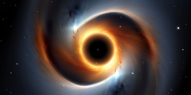 블랙홀 우주 공간의 신비한 물체 추상 공간 배경 화면 AI 생성