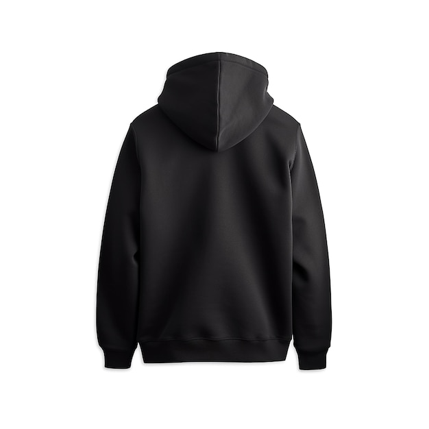 black hoodie backside view