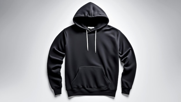 black hoodie isolated on white background