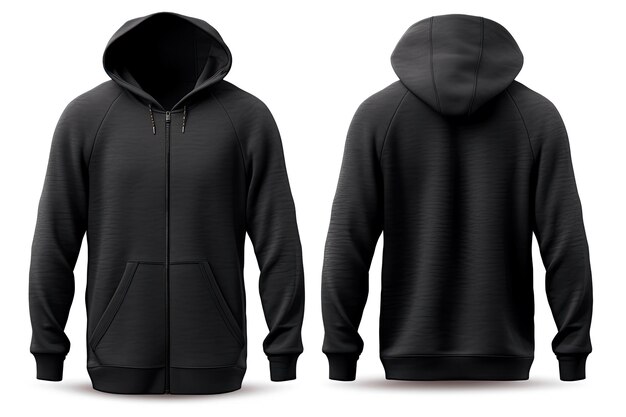 Premium AI Image | black hoodie jacket mockup black hoodie jacket on a ...