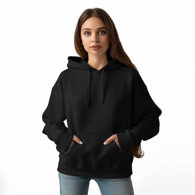 black hoodie mockup photography