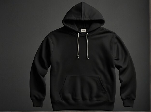 Photo a black hoodie with a white logo on the front