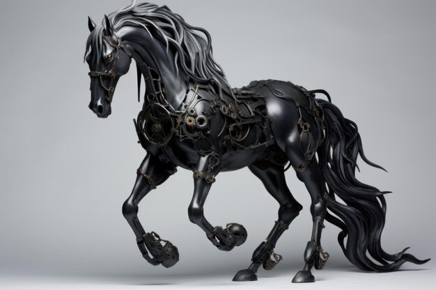 Black horse Generate Ai