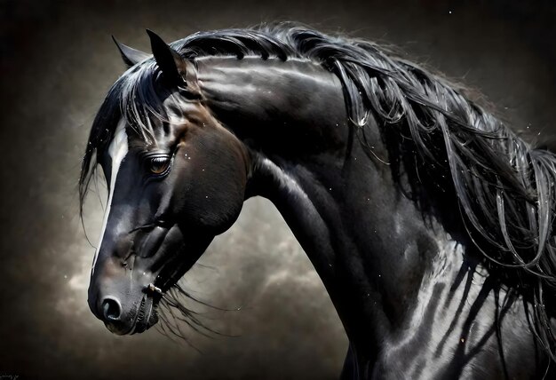 Black horse