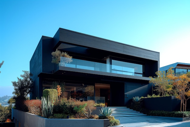 A black house from a streetlevel perspective