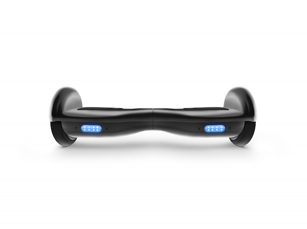 Black hover board mockup, isolated.