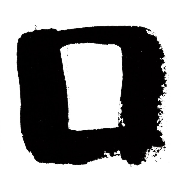 Black ink alphabet