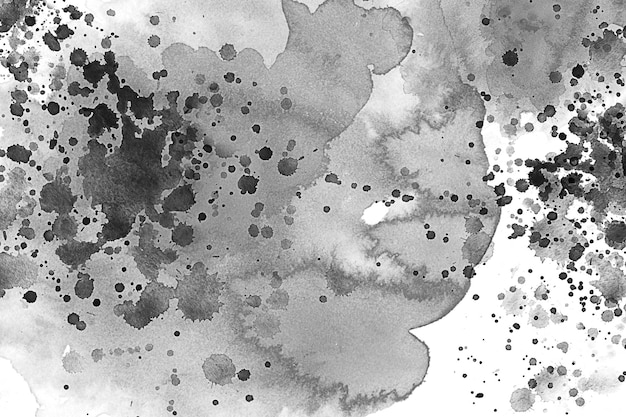 Photo black ink stain splatter watercolor