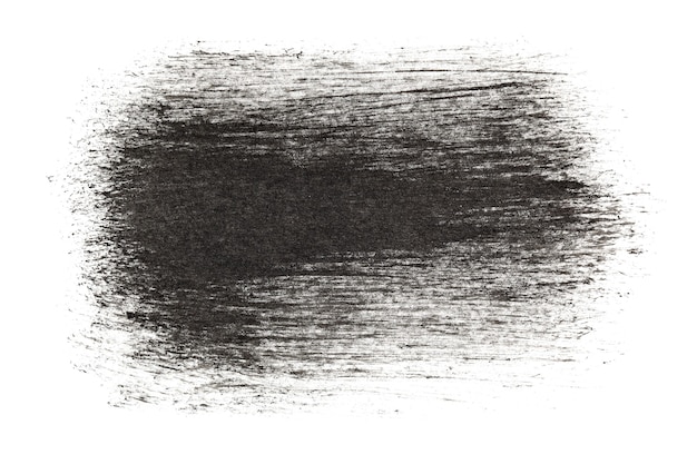 Black ink strokes isolated over the white background