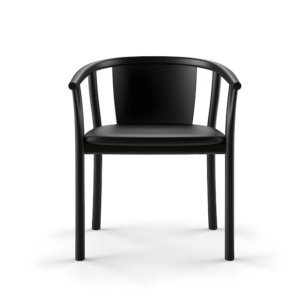 Black isolated chair on white background