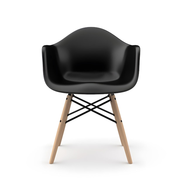 Photo black isolated chair on white background