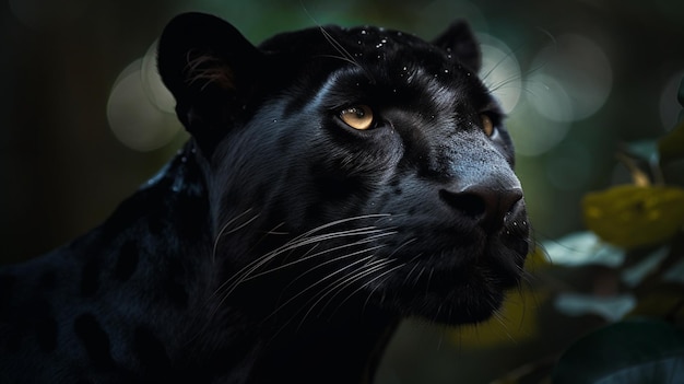 Black Jaguar with a Black Background Stock Photo  Image of angry animal  176697278