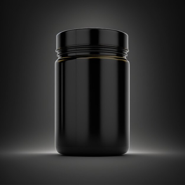 Photo a black jar