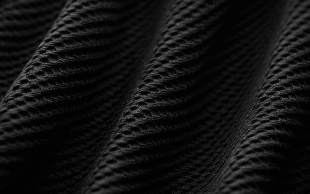 Black jersey texture background Detail of luxury fabric surface