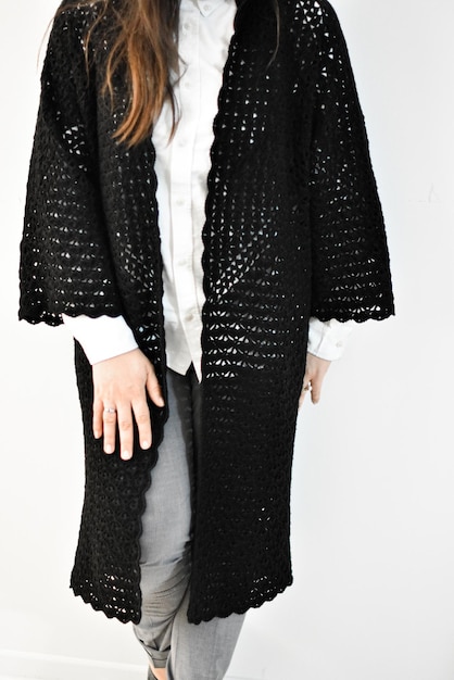 a black knitwear style