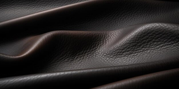A black leather bag with a black leather texture.