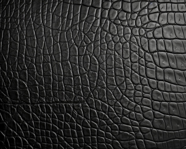 Black leather closeup texture flat lay background