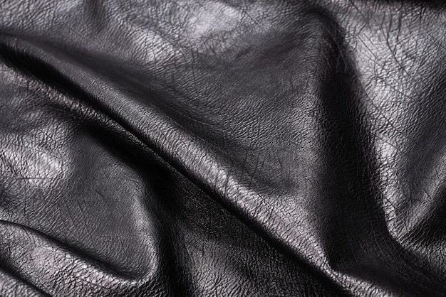 Black leather pattern Top view