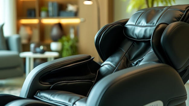 Black Leather Reclining Chair in Living Room Black Friday