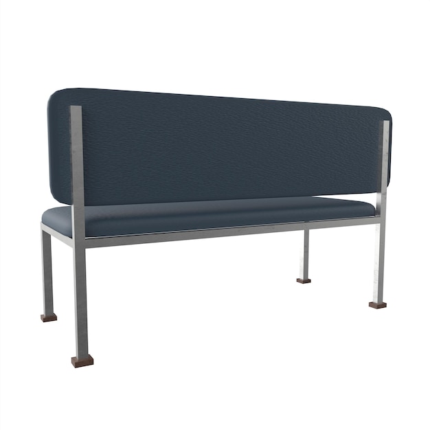 Black leather sofa 3d modelling