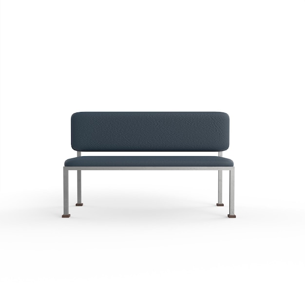 Black leather sofa 3d modelling