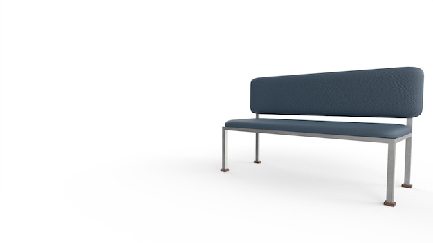 Black leather sofa 3d modelling