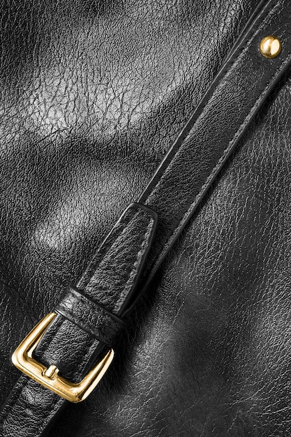 Black leather strap