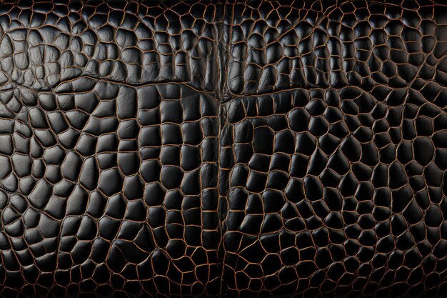 黒い皮革のテクスチャの背景 クローズアップウォレットまたはジェネレーティブIAの材料パターン