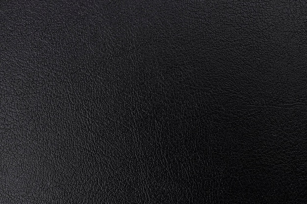 Black leather texture background surface, close up