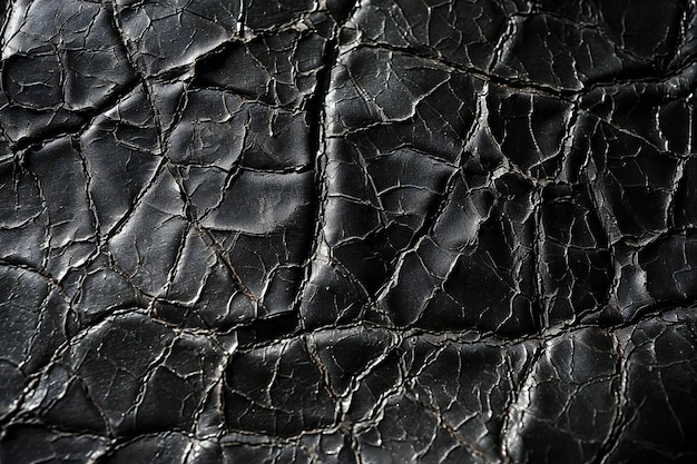 Черная кожаная текстура вблизи Абстрактный фон и текстура для дизайна