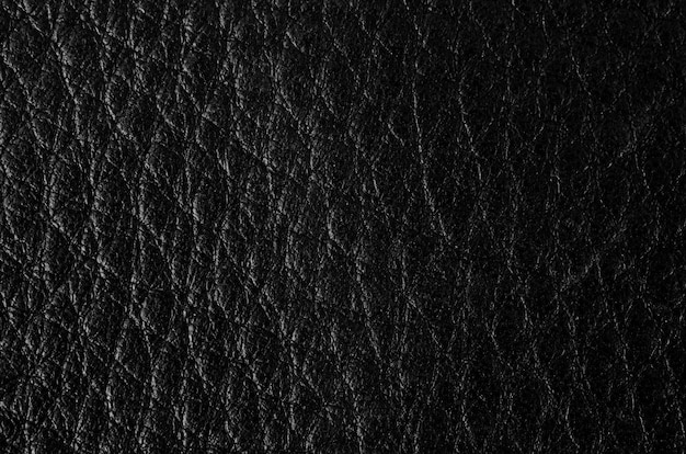 Black leather texture closeup. Leather texture background. 