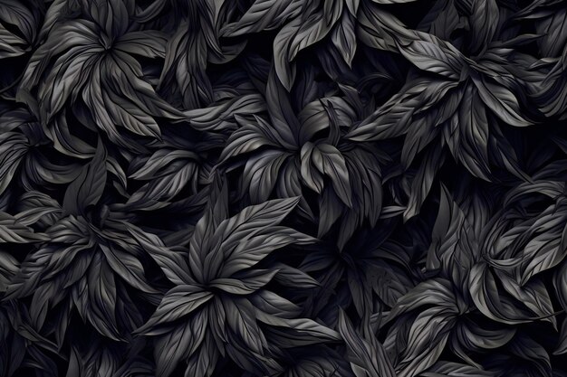 Black leaves background